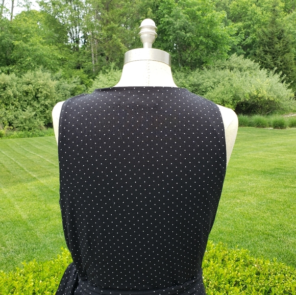 LOFT Polka Dot Print Sleeveless Wrap Dress - Picture 5 of 7